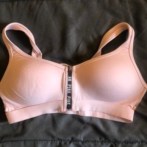 Super cute PINK ultimate push-up sports bra